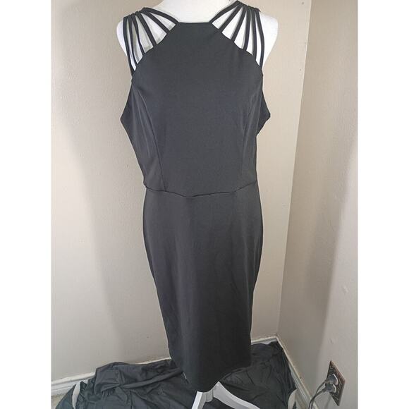 Grace Karen Cocktail Dress Black Strappy Knee Length Prom Formal Sz XL - Picture 1 of 13